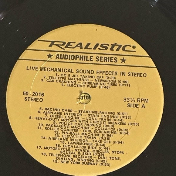 Realistic Live Mechanical Sounds Vinyl - Picture 3 of 8